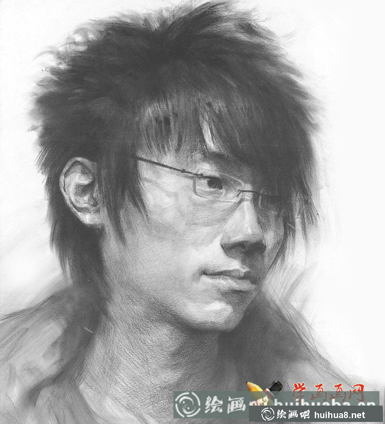 魯美學(xué)生優(yōu)秀素描頭像作品