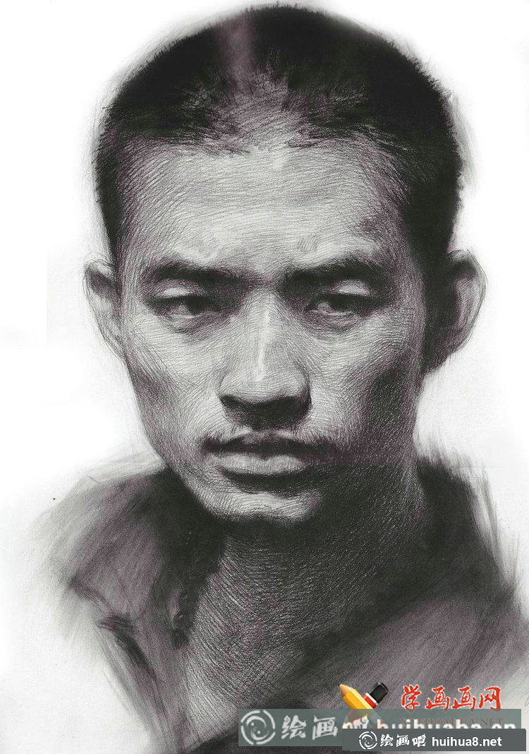 魯美學(xué)生優(yōu)秀素描頭像作品