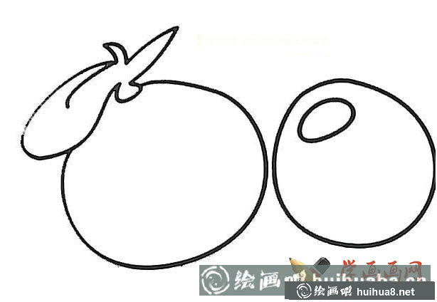 藍(lán)莓簡筆畫圖片1張(1)