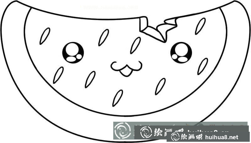 兒童學畫畫_西瓜簡筆畫圖片(1)