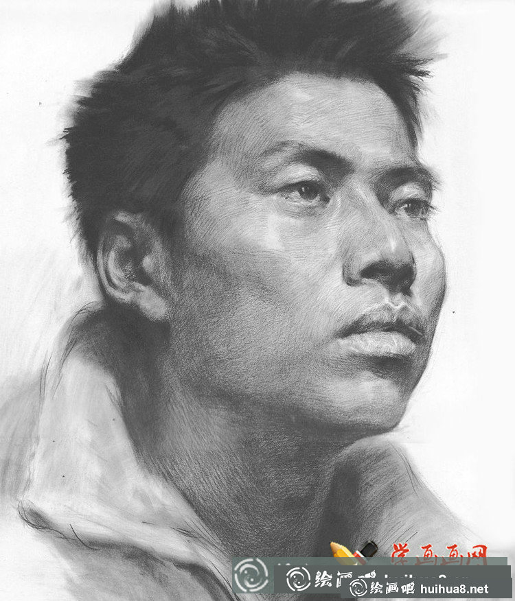 魯美學(xué)生優(yōu)秀素描頭像作品