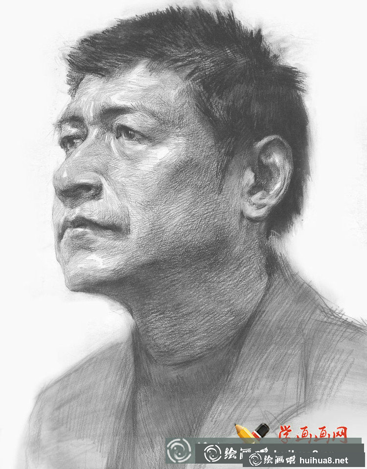 魯美學(xué)生優(yōu)秀素描頭像作品