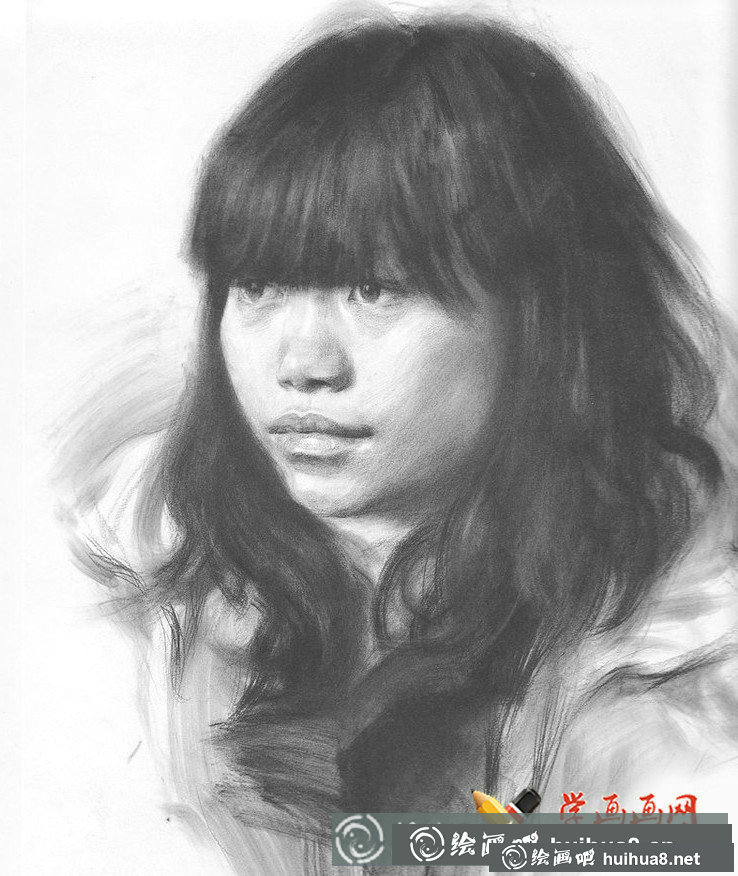 魯美學(xué)生優(yōu)秀素描頭像作品