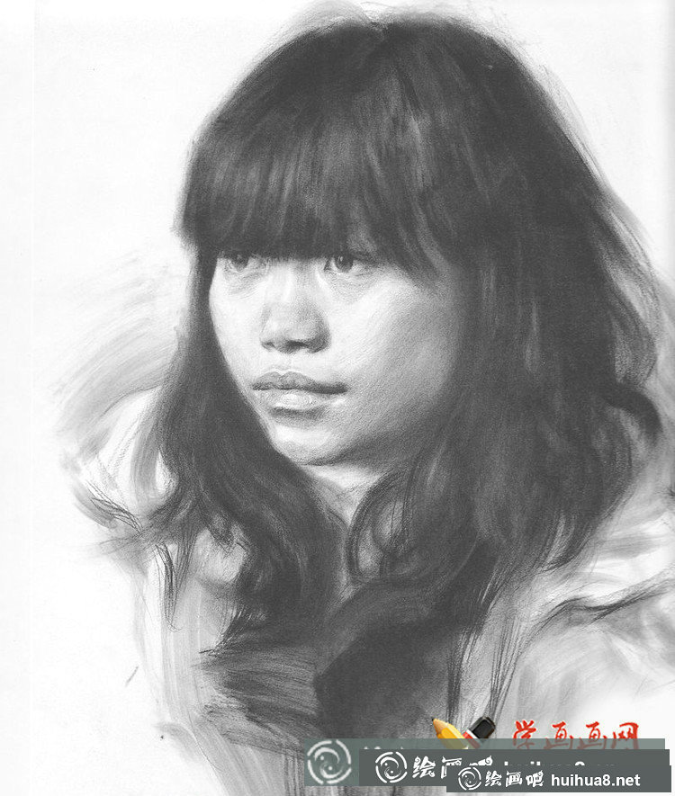 魯美學(xué)生優(yōu)秀素描頭像作品