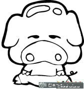 兒童學(xué)畫畫卡通豬簡(jiǎn)筆畫教程