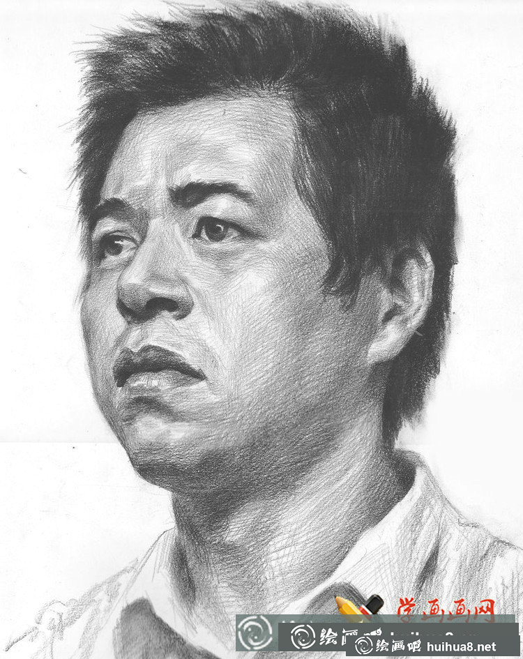 魯美學(xué)生優(yōu)秀素描頭像作品