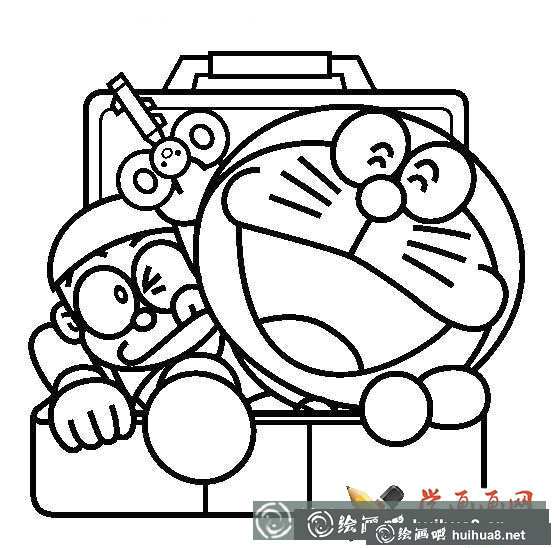 機器貓多啦愛夢簡筆畫圖片(2)