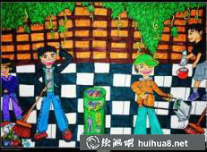 更多學(xué)雷鋒兒童繪畫作品