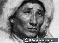 靳尚誼素描頭像作品3