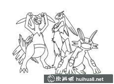 其他神奇寶貝簡筆畫圖片14