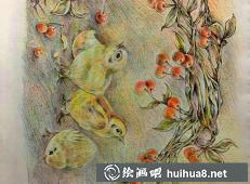 雞年彩鉛畫12