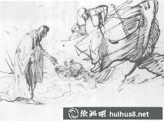 倫勃朗素描作品之九