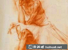 尤里?卡留塔人物速寫素描作品之一