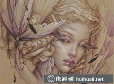 珍妮佛·希利的夢(mèng)幻色彩彩鉛畫(huà)