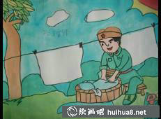 更多學(xué)雷鋒兒童繪畫作品