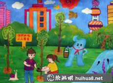 植樹(shù)節(jié)兒童畫之四