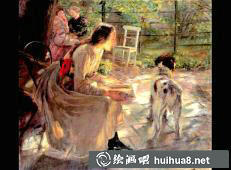 弗里茨·伍德油畫作品《人物》
