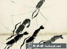 齊白石 魚蝦冊頁