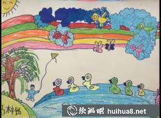 春天的兒童畫
