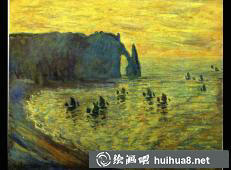 莫奈油畫作品《干草堆》