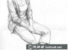 優(yōu)秀速寫人物臨摹圖7