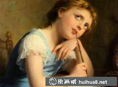 《專(zhuān)注的孩子》油畫(huà)