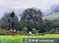 黃鐵山水彩畫作品26