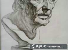 海盜石膏像素描三