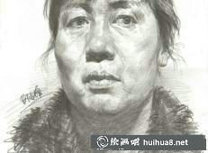 邵占峰人物素描頭像之三