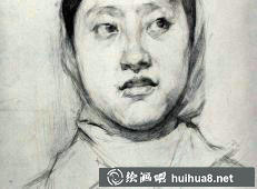 靳尚誼素描頭像作品8