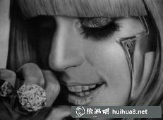 時尚模特素描肖像