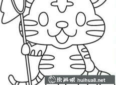 老虎簡(jiǎn)筆畫(huà)圖片7