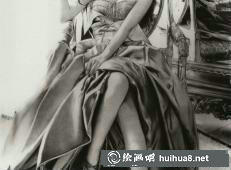 時尚模特素描肖像