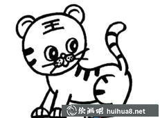 老虎簡(jiǎn)筆畫(huà)圖片3