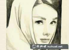 奧黛麗赫本素描畫 (5)