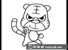 老虎簡(jiǎn)筆畫(huà)圖片13
