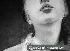 時尚模特素描肖像