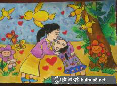 三八婦女節(jié)兒童水彩畫作品15