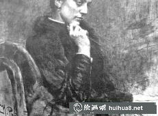 坐姿人物速寫圖