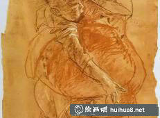 尤里?卡留塔人物速寫素描作品之九