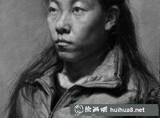 素描頭像《女子》