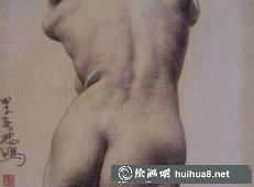 徐悲鴻人體素描作品之九