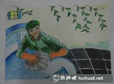 更多學(xué)雷鋒兒童繪畫作品
