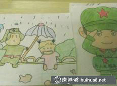 更多學(xué)雷鋒兒童繪畫作品
