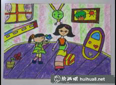 三八婦女節(jié)兒童水彩畫作品25
