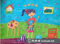 三八婦女節(jié)兒童水彩畫作品5
