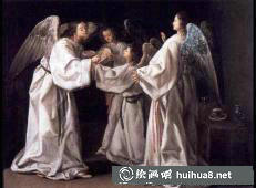 油畫(huà)《賢士朝圣》局部圖
