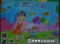 三八婦女節(jié)兒童水彩畫作品12