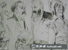 門采爾風(fēng)景素描作品1