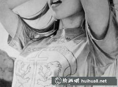 時尚模特素描肖像